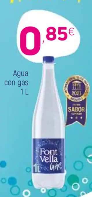 Coviran Font Vella Agua Con Gas 1 L oferta