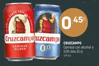 Coviran Cruzcampo Cerveza con Alcohol o 0.0% lata 33 cl oferta