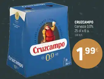 Coviran Cruzcampo Cerveza 0.0% 25 cl x 6 u oferta