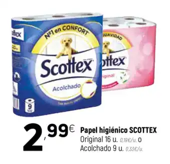 Coviran Scottex Papel Higiénico Original 16 u o Acolchado 9 u oferta