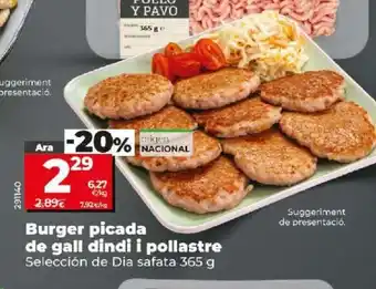 Dia Burger picada de gall dindi i pollastre oferta