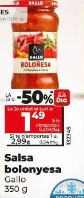 Dia Salsa bolonyesa oferta