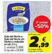 Carrefour Gula del norte o gula del norte sin gluten y reducida en sal oferta