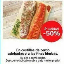 Carrefour En costillas de cerdo adobadas o las finas hierbas oferta