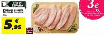 Carrefour Pechuga de pollo fileteada carrefour oferta