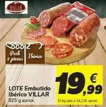 Carrefour Lote embutido ibérico villar oferta