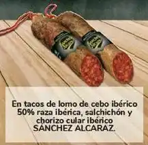 Carrefour En tacos de lomo de cebo ibérico 50% raza ibérica, salchichón y chorizo cular ibérico sánchez alcaraz oferta