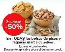 Carrefour En todas las bolsas de picos y regañás marca carrefour oferta