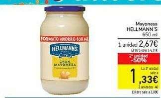 Carrefour Mayonesa hellmann's oferta