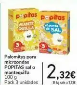 Carrefour Palomitas para microondas popitas sal o mantequilla oferta