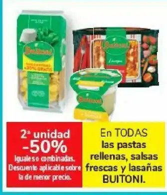Carrefour En todas las pastas rellenas, salsas frescas y lasañas buitoni oferta