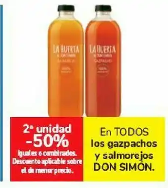 Carrefour En todos los gazpachos y salmorejos don simón oferta