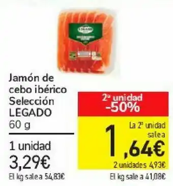 Carrefour Jamón de cebo ibérico selección legado oferta