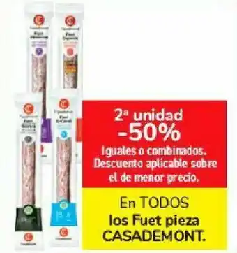 Carrefour En todos los fuet pieza casademont oferta