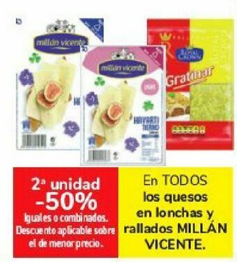 Carrefour En todos los quesos en lonchas y rallados millán vicente oferta