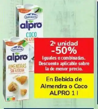 Carrefour En bebida de almendra o coco alpro oferta