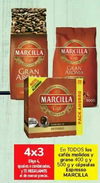 Carrefour En todos los cafés molidos y grano y cápsulas espresso marcilla oferta