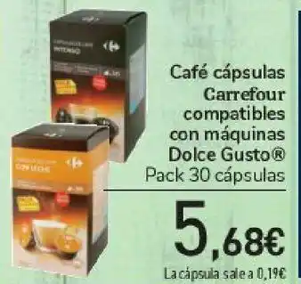 Carrefour Café cápsulas carrefour compatibles con máquinas dolce gusto oferta
