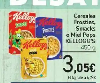 Carrefour Cereales frosties, smacks o miel pops kellogg's oferta