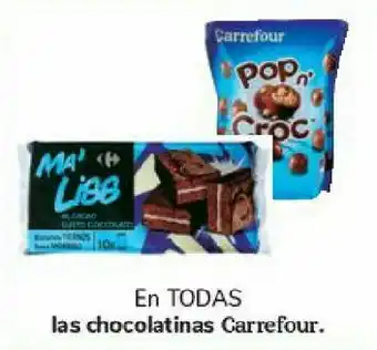 Carrefour En todas las chocolatinas carrefour oferta
