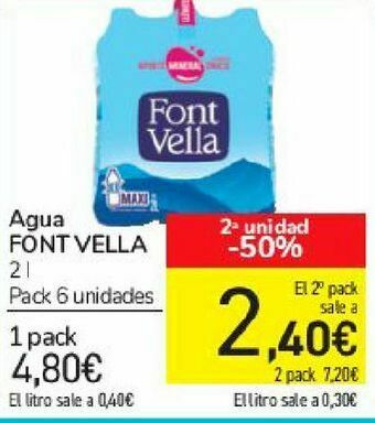 Carrefour Agua font vella oferta