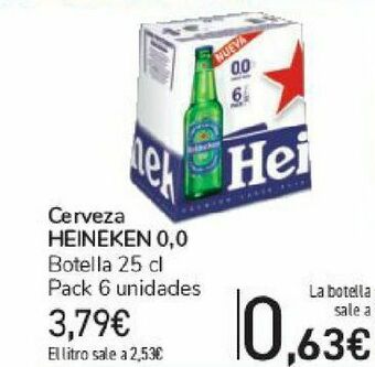 Carrefour Cerveza heineken 0,0 oferta