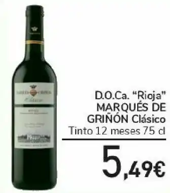 Carrefour D.o.ca rioja marqués de griñón clásico oferta