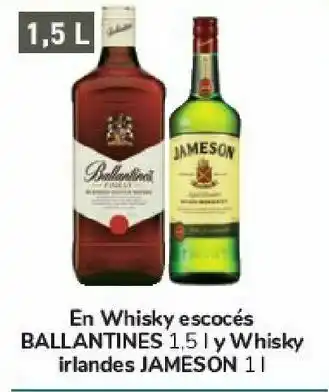 Carrefour En whisky escocés ballatines y whisky irlandesa jameson oferta