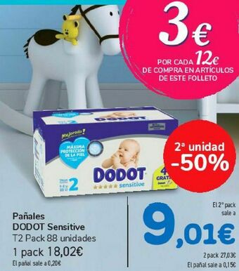 Carrefour Pañales dodot sensitive oferta