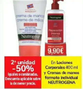Carrefour En lociones corporales y cremas de manos formato individual neutrogena oferta