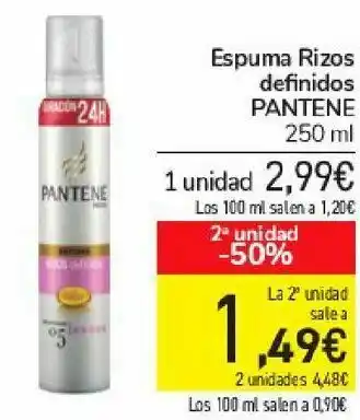 Carrefour Espuma rizo definidos pantene oferta