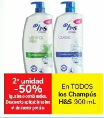Carrefour En todos los champús h&s oferta