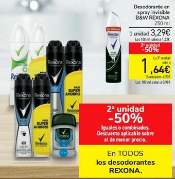 Carrefour En todos los desodorantes rexona oferta