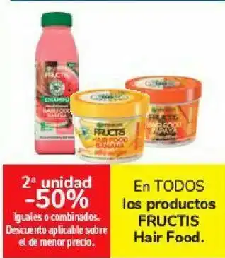 Carrefour En todos los productos fructis hair food oferta