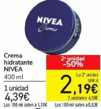 Carrefour Crema hidratante nivea oferta