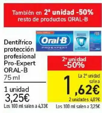 Carrefour Dentífricos protección profesional pro-expert oral-.b oferta