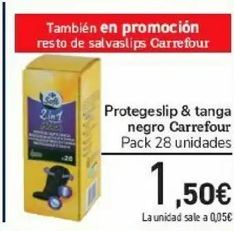 Carrefour Protegeslip & tanga negro carrefour oferta