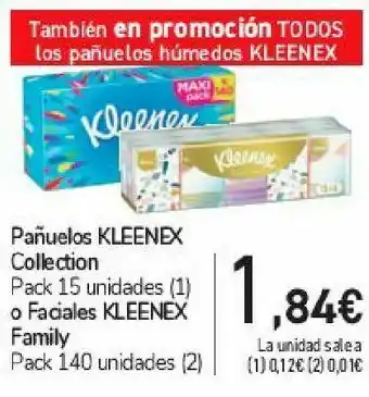 Carrefour Pañuelos kleenex collection o faciales kleenex family oferta