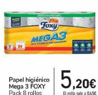 Carrefour Papel higiénico mega 3 foxy oferta