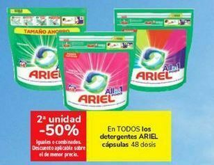 Carrefour En todos los detergentes ariel cápsulas oferta