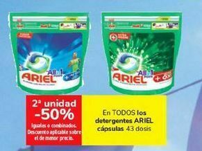 Carrefour En todos los detergentes ariel cápsulas oferta