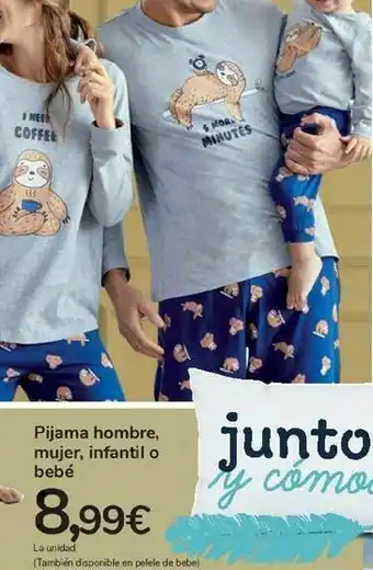 Carrefour Pijama hombre, mujer, infantil o bebé oferta