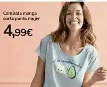 Carrefour Camisola manga corta punto mujer oferta