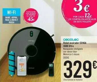 Carrefour Cecotec robot aspirador conga 4690 ultra oferta