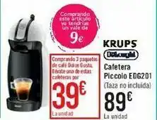 Carrefour Krups delonghi cafetera piccolo edg201 oferta