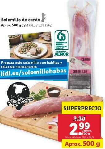 Lidl Solomillo de cerdo oferta