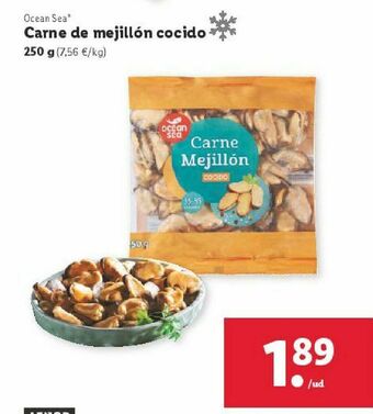 Lidl Mejillones cocidos ocean sea oferta