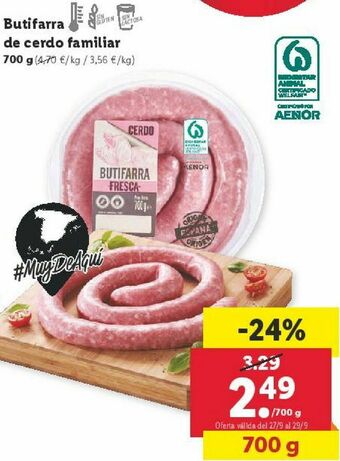 Lidl Butifarra oferta