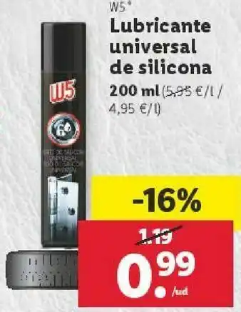 Lidl Lubricante w5 oferta