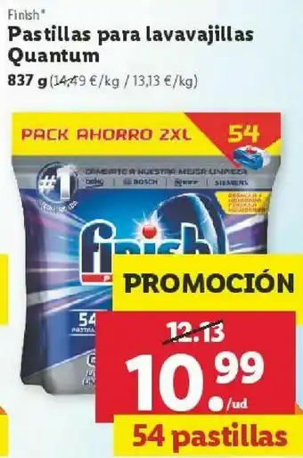 Lidl Detergente en capsulas finish oferta